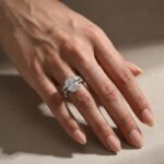 S925 Crushed Ice 5.0Ct Cushion Cut Engagement Ring in Sterling Silver with Wedding Band - Image 4
