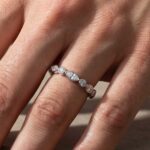 S925 Maxine Elegant Marquise Cut & Round Cut Simulated Diamond Wedding Band - Image 17