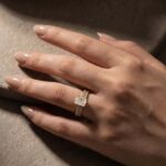 S925 2.0Ct Radiant Cut Moissanite Engagement Ring Set in Sterling Silver With Pave Wedding Band - Image 8