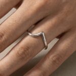 S925 Elegant Curved Wedding Band For Woman in Sterling Silver - Image 4