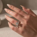 S925 Moissanite 3.0Ct Round Cut 2PC Engagement Ring Set Stackable Ring Set For Women - Image 2