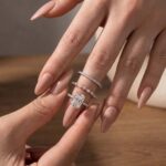 S925 3PC Wedding Set Elegant 3.5 Carat Radiant Cut Simulated Diamond Engagement Ring with Round & Marquise Accents Bands - Image 17