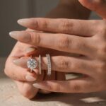 S925 Moissanite 4.0Ct Solitaire Round Cut Engagement Ring in Sterling Silver with Classic Wedding Band - Image 6