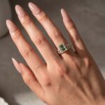 S925 Moissanite 3.5CT Radiant Cut Green Engagement Ring with Round & Marquise Accents Bands - Image 3