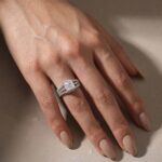 S925 Enhancer Wedding Set Gorgeous 2.0Ct Princess Cut Engagement Ring With Enhancer Wedding Band - Image 4
