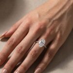 S925 5.0Ct Oval Cut Side Stone Yellow Gold&White Gold Engagement Ring For Woman - Image 5