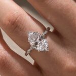 S925 4.0Ct Marquise Cut Twist Hidden Halo Engagement Ring Travel Ring In Sterling Silver - Image 7