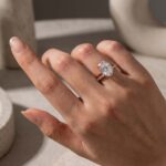 S925 Moissanite Solitaire 5.5Ct Oval Cut Wedding Ring Set With Round Cut Wedding Band - Image 11