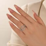 S925 Vintage Engagement Ring Enhancer Wedding Band In Sterling Silver - Image 2