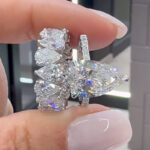 S925 Maxine Captivating Pear Cut Wedding Ring Set - Image 2