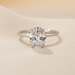 S925 Maxine Sparkle Oval Cut Engagement Ring For Women In Sterling Silver - Image 4
