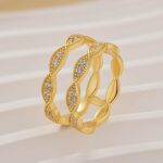 S925 Vintage Round Cut Jacket Wedding Band For Women In Sterling Silver - Image 5
