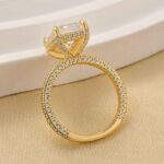 S925 Gorgeous Emerald Cut Engagement Ring For Women In Sterling Silver - Image 4