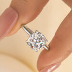 S925 Elegant 3.0 Carat Cushion Cut Engagement Ring for Women In Sterling Silver