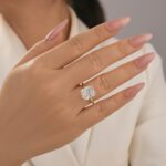 S925 Sparkle 6.0CT Cushion Cut Engagement Ring For Women In Sterling Silver - Image 6