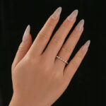 S925 Maxine Moissanite 0.55 Ct Marquise-Round Cut Wedding Band - Image 6