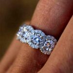 S925 Halo Round Cut Five Stone Anniversary Ring For Her - Image 2