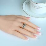 Created White Sapphire Round Cut 925 Sterling Silver Men's Wide Wedding Band - Image 5