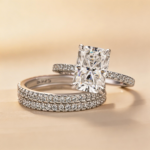 S925 3.5Ct Radiant Cut 3PC White Gold Moissanite Diamond Wedding Ring - Image 4