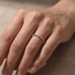 S925 Maxine Moissanite 0.2 Ct Round Cut Women's Wedding Band - Image 3