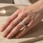 S925 Moissanite 4.0Ct Oval Cut Hidden Halo Engagement Ring - Image 2
