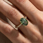 S925 Moissanite 4.0Ct Oval Cut Hidden Halo Engagement Ring