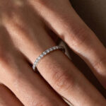 S925 Maxine Moissanite 0.5 Ct Full Eternity Thin Wedding Band For Women