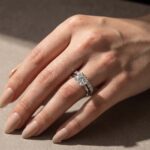 S925 Moissanite 3.0Ct Round Cut 2PC Engagement Ring Set Stackable Ring Set For Women - Image 3