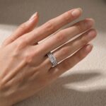 S925 Sterling Silver 3PC 2.0Ct Princess Cut Engagement Ring With Classic Wedding Band - Image 2