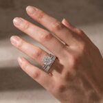 S925 Moissanite 4.0Ct Solitaire Round Cut Engagement Ring in Sterling Silver with Classic Wedding Band - Image 4