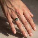 S925 Green Moissanite 4CT Round Cut Engagement Ring Set Hidden Halo Promise Ring For Women - Image 3