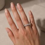 S925 Moissanite Diamond 5.5Ct Round Cut Eternity Band Sterling Silver Stackable Wedding Ring - Image 3