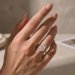 S925 Moissanite Solitaire 5.5Ct Oval Cut Wedding Ring Set With Round Cut Wedding Band - Image 12