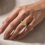 S925 Gorgeous Pear Cut Pink &Yellow Sapphire Three Stone Engagement Ring - Image 7