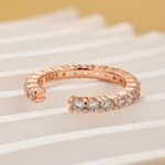 S925 1.3Ct Open Round Cut Eternity Wedding Band In Sterling Silver - Image 9