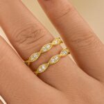 S925 Vintage Round Cut Jacket Wedding Band For Women In Sterling Silver - Image 6