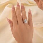 S925 Classic 4.0Ct Marquise Cut Hidden Halo Engagement Ring Travel Ring - Image 4