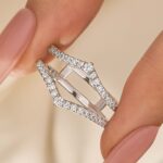 S925 Vintage Engagement Ring Enhancer Wedding Band In Sterling Silver