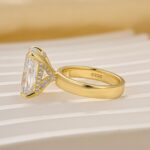 S925 7.0Ct Radiant Cut Wide Band Engagement Ring For Woman - Image 5