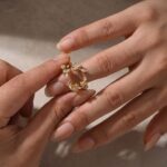 S925 Marquise Cut&Round Cut Open Curved Wedding Band in 18K Yellow Gold Sterling Silver - Image 2