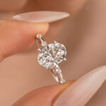 S925 Moissanite 2.5Ct Oval Cut White Gold Engagement Ring