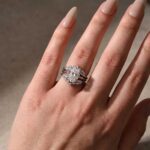 S925 Classic Moissanite 4.0Ct Solitaire Oval Cut Engagement Ring in Sterling Silver with Round Cut Enhancer Wedding Band - Image 3