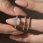S925 3PC Wedding Set Elegant 3.5 Carat Radiant Cut Simulated Diamond Engagement Ring with Round & Marquise Accents Bands - Image 11