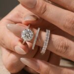 S925 Moissanite 4.0Ct Solitaire Round Cut Engagement Ring in Sterling Silver with Classic Wedding Band - Image 3