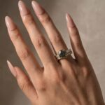 S925 Green Moissanite 4CT Round Cut Engagement Ring Set Hidden Halo Promise Ring For Women - Image 2