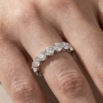 S925 Moissanite Diamond 5.5Ct Round Cut Eternity Band Sterling Silver Stackable Wedding Ring