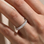 S925 Maxine Moissanite 2.5 Ct Round Cut Full Wedding Band for Women