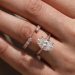 S925 4.5Ct Oval Cut Solitaire Engagement Ring in Sterling Silver with Open Round Cut Eternity Wedding Band - Image 6