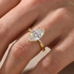 S925 Moissanite 3.0Ct Marquise Cut Twist Engagement Ring For Women - Image 3