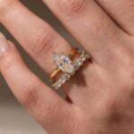 S925 Moissanite 2.0Ct Marquise Cut Solitaire Engagement Ring in Sterling Silver with Eternity Wedding Band - Image 5